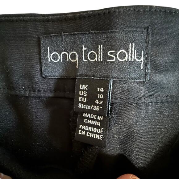 Long Tall Sally Women's Pants Pull Black Straight Leg Career Travel Classic 10 - Picture 4 of 8